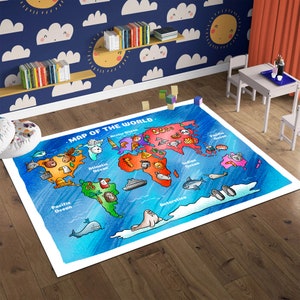 Kinderteppich, Minimalistischer Teppich, Minimalistischer Teppich, Benutzerdefinierter Teppich, Beliebter Teppich, Kinderzimmer Dekor, Geschenk Für Kinder