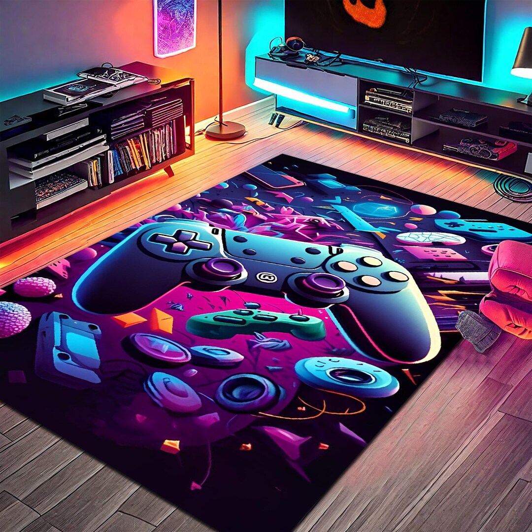 Game Console Rug,gamer Rug,game Room Rug,play Room Decor,area Rug ...