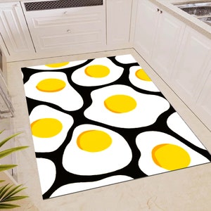 Egg Pattern Rug, Kitchen Rug, Non-Slip Kitchen Rug, Washable Kitchen Rug, Kitchen Runner Rug, Modern Rug, Area Rug, Minimalist Rug