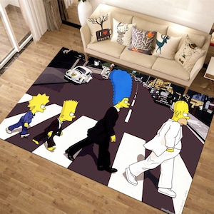 Simpsons, Simpson Crosswalk Teppich, Beliebter Teppich, Fantastischer Teppich, Legende, Anime Dekor, Minimalistischer Teppich