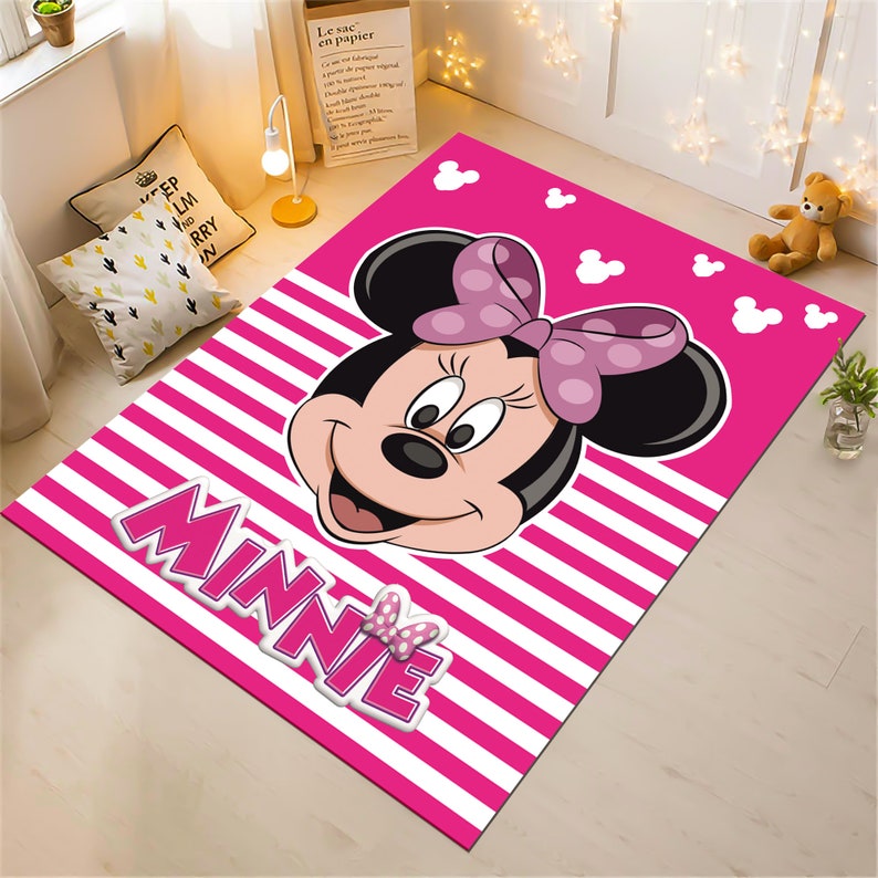 Minnie Mouse Rug,nursery Rug, Kids Rug, Minimalist Rug, Custom Rug ...