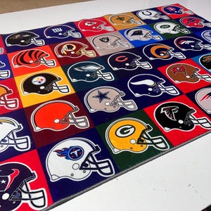 American Football Rug,Football Helmet Rug,Sports Rug,Area Rug,Gift For Him, Football Decor,Minimalist Rug,Colourfull Rug,Kids Room Rug image 5