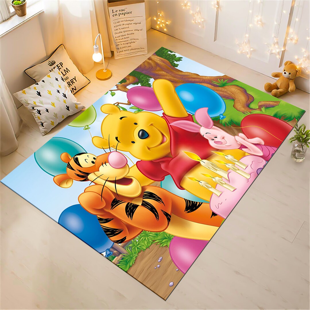Winnie the Pooh Rug Child Rug Cute Rug Minimalist Rug Etsy