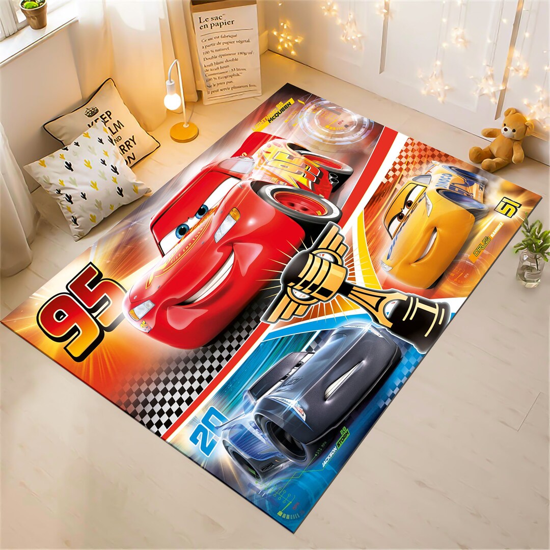 Mcqueen Rug,car Rug,kids Rug, Kids Room Rug, Road Pattern Rug, Custom ...