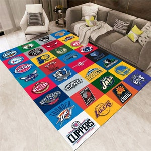 Basketball Rug ,Teams Rug, NBA Rug, Basketbal Team Rug ,Custom Rug, Floor Rug, Area Rug,Basketball Decor , Personalized Rug, Gifts Rug