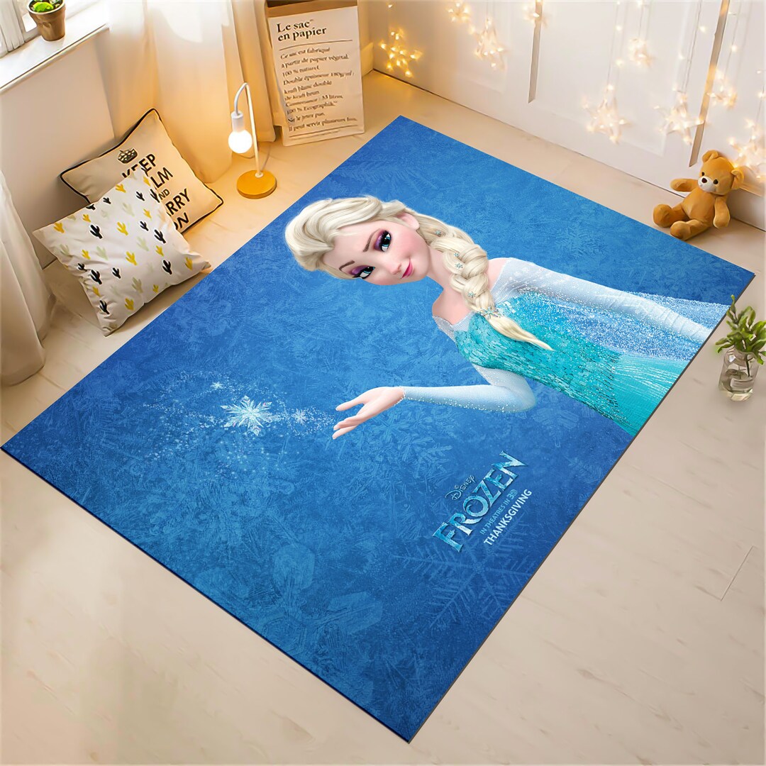 Elsa Round Rug Frozen Rug, Elsa Rug,nursery Rug, Kids Rug, Minimalist Rug, Custom Rug ...