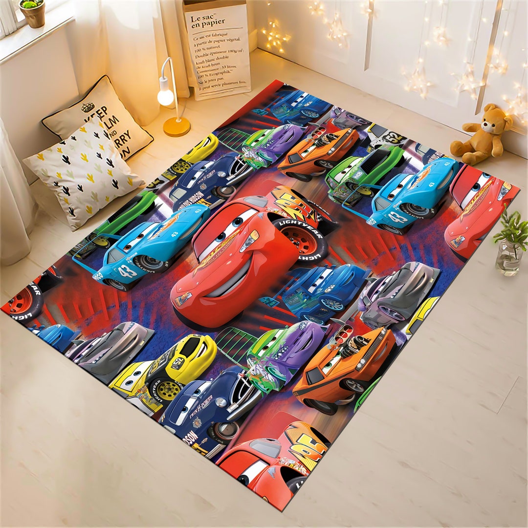 Mcqueen Rug,car Rug,kids Rug, Kids Room Rug, Road Pattern Rug, Custom