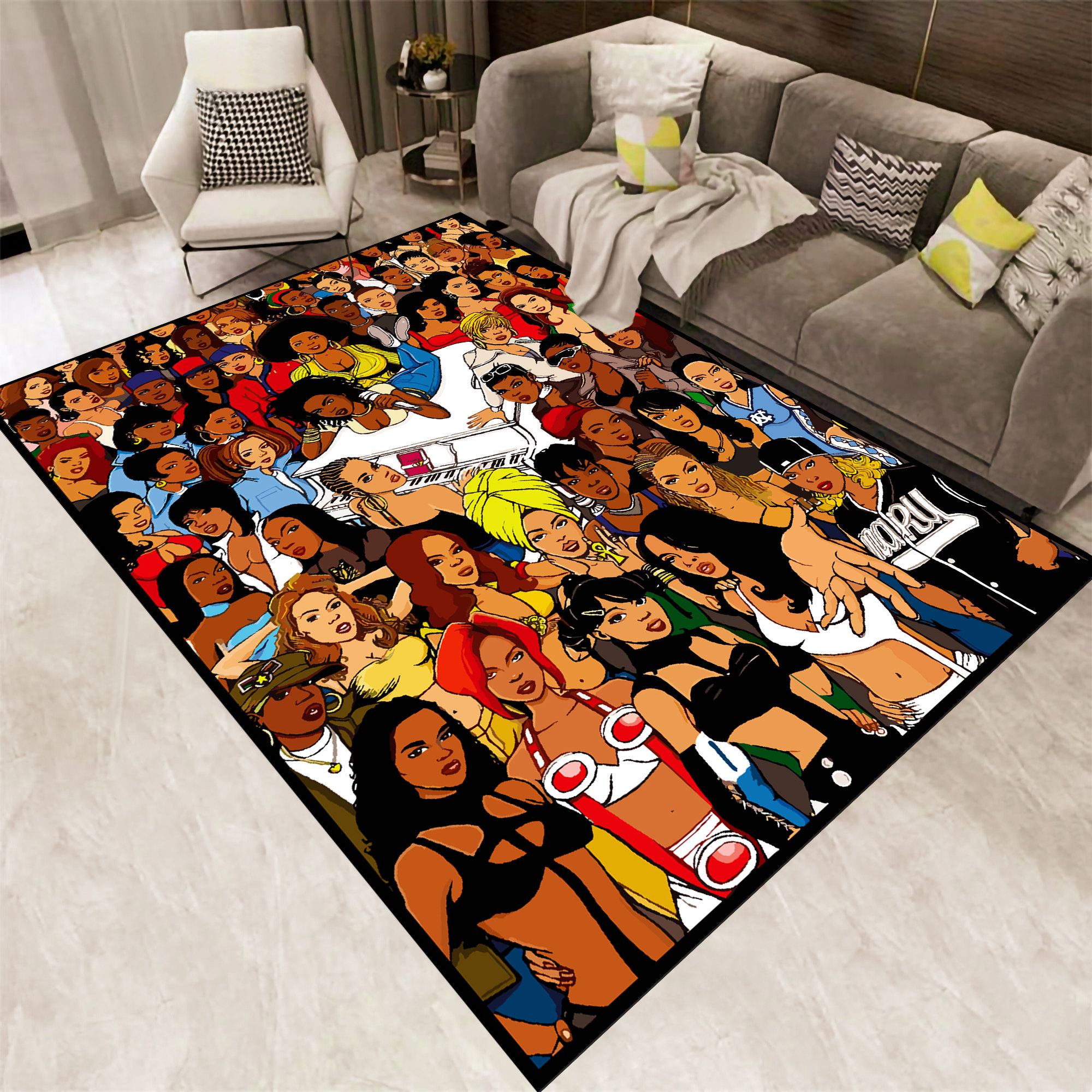 Hip Hop Art Rapper Legend Star Area Rug,Carpet Rug for Home Living
