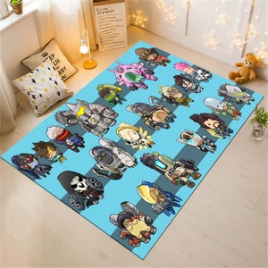 Cartoon Characters Rug, Game Cartoon Rug, Kids Rug,Minimalist Rug,Custom Rug,Cute Rug,Movie Decor,Area Rug, Kids Room Rug