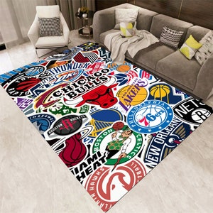 Basketball Rug ,Teams Rug, NBA Rug, Basketbal Team Rug ,Custom Rug, Floor Rug, Area Rug,Basketball Decor , Personalized Rug, Gifts Rug