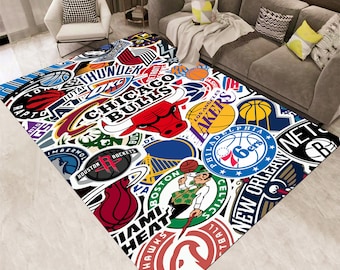 Basketball Rug ,Teams Rug, NBA Rug, Basketbal Team Rug ,Custom Rug, Floor Rug, Area Rug,Basketball Decor , Personalized Rug, Gifts Rug