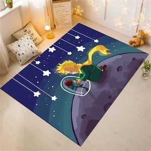 Der kleine Prinz Teppich,Teppich für Kinderzimmer,Teppich für Kinderzimmer,Teppich für Babys,Kinderzimmer
