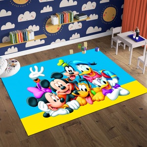 Cute Friends Rug,Mickey Rug,Minnie Rug,Donald Duck Rug,Kids Rug,Minimalist Rug,Custom Rug,Cute Rug,Nursery Decor,Area Rug, Kids Room Rug