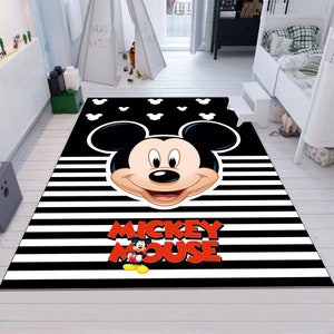 Mickey Mouse Rug,Nursery Rug, Cute Rug, Minimalist Rug, Custom Rug, Child Rug, Nursery Decor, Area Rug, Kids Room Rug,Gift For Kids