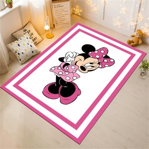 Minnie Mouse Rug,Nursery Rug, Kids Rug, Minimalist Rug, Custom Rug, Popular Rug, Nursery Decor, Area Rug, Kids Room Rug,Gift For Kids