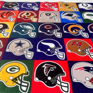 American Football Rug,Football Helmet Rug,Sports Rug,Area Rug,Gift For Him, Football Decor,Minimalist Rug,Colourfull Rug,Kids Room Rug image 4