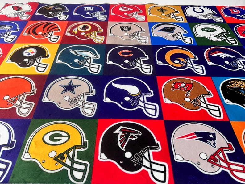 American Football Rug,Football Helmet Rug,Sports Rug,Area Rug,Gift For Him, Football Decor,Minimalist Rug,Colourfull Rug,Kids Room Rug image 4