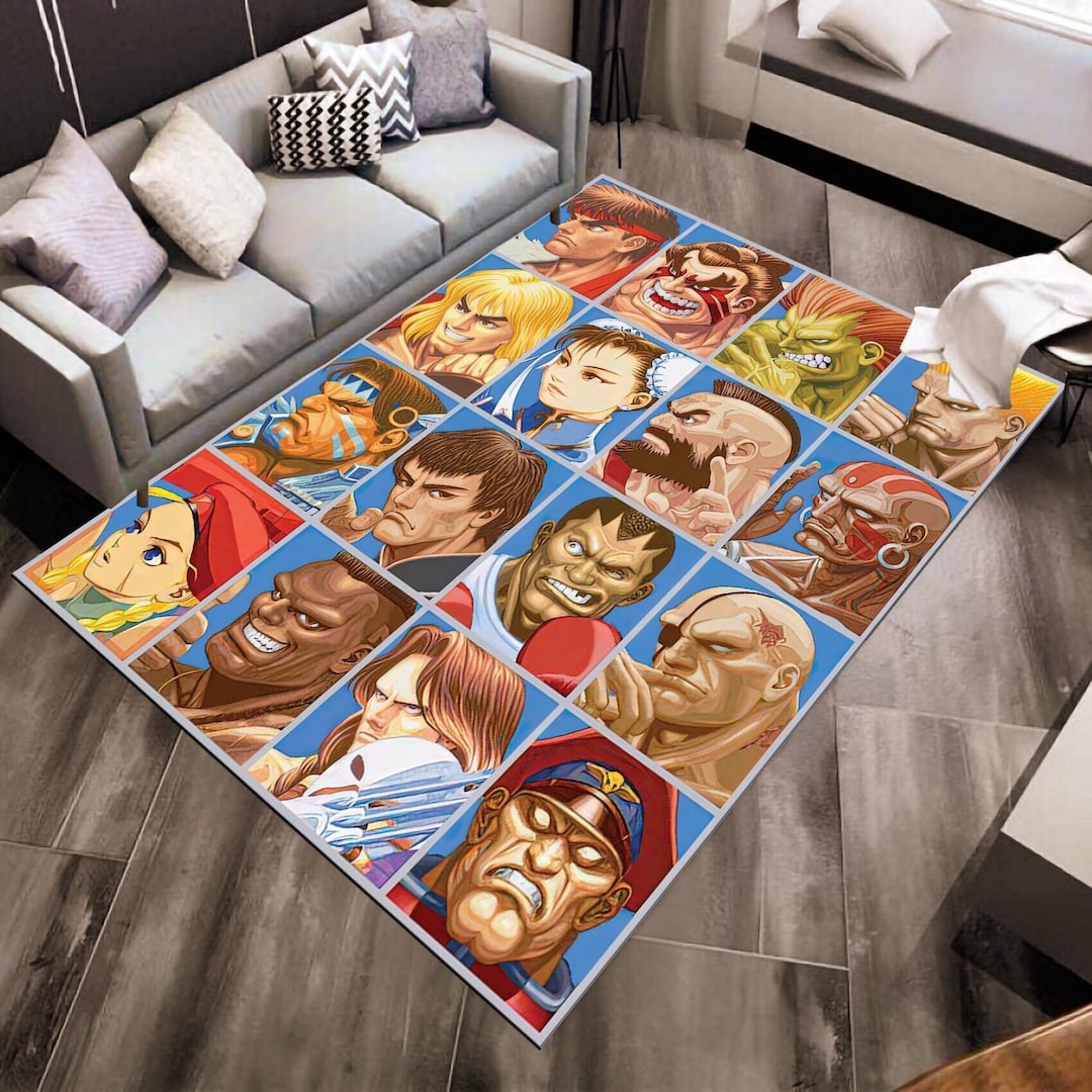 Retro Game Rug, 90s Arcade Rug,game Room Rug,video Game Décor,area Rug ...