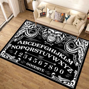 Ouija Alphabet Rug,Demon Rug,Devil Rug ,Fantastic Rug, Fear Rug, Horror Movie Rug, Minimalist Rug,Popular Rug, Area Rug, Custom Rug