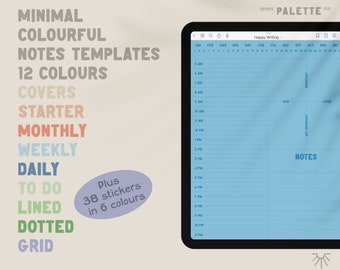 Digital Paper Templates for Note Taking Lined, Dot, Graph Paper Digital ...