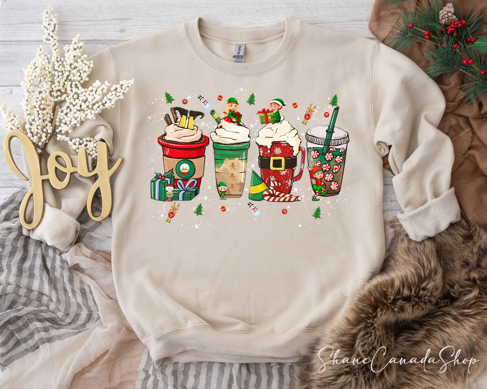 Christmas Coffee Latte, Elf Coffee Png, Christmas Elf Png, Merry ...