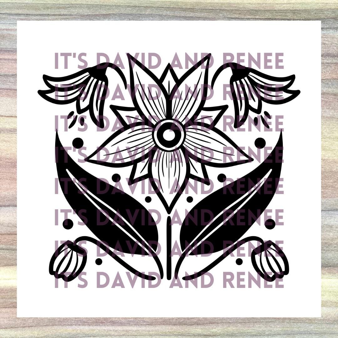 Forest Flowers PNG Digital File // Art Patterns, Pyrography Templates ...