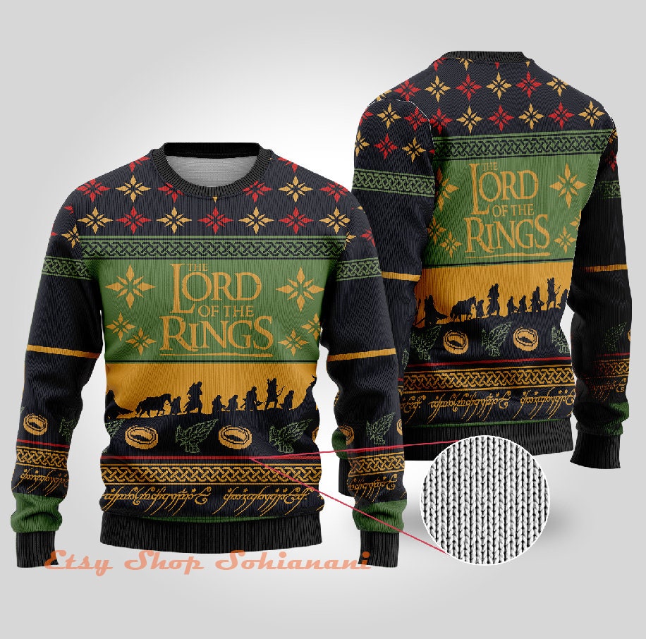 Discover Lord Of The Ring Christmas 2023 Lieben Lustig LOTR 3D Pullover