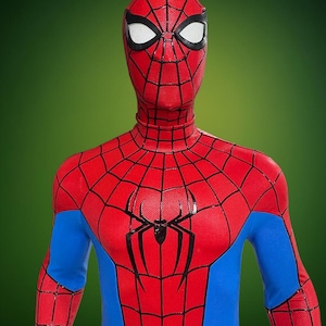 Brand New Day Cosplay Spider-Man Suit with Mask,Printed 3D Texture Bodysuit,Superhero Costume for Men