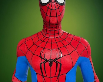 3D Texture Spider-Man Cosplay Suit: Silicone Screen Printed Bodysuit with Faceshell Mask