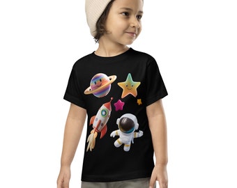 cool space t shirt design for kids Toddler Short Sleeve Tee birthday gift idea for boys and girls