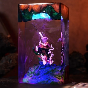 Demon Anime Epoxy Night Light, Anime Lamp, Geek Gift, Halloween Decor, Hot Anime Infinity Castle Figure, Christmas Gift for Anime Fans