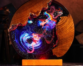 Christmas Gift 2025, Astronaut Resin Lamp, Galaxy Lamp, Space Night light, Resin night light, Personalization Gift, Xmas Gift for Kids