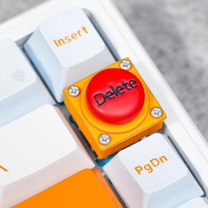 APENAS 16,9 USD Botão Delete Keycap, Keycap 3D, Keycap Artisan, Keycap para teclado mecânico MX Cherry Switches, presente para ele