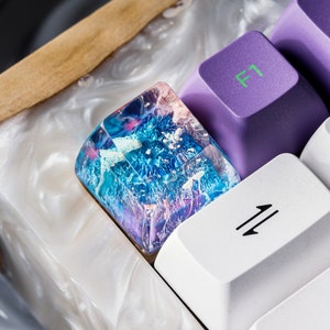 Coral Keycap, Pink & Blue Keycap, Ocean Keycap, Keycap For Cherry MX Switches Mechanical Keyboard, Handmade Gift