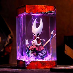 Hornet Silksong Night Light, Hollow Knight SilkSong Figure, Gamer Gift, Gamer Decor Lamp, Christmas Lamp Gift for Hallow Knight Fans
