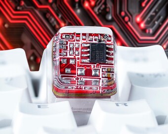 REAL Circuit Board Chip Keycap Recycled , Artisan Keycap, Keycap Set for MX Cherry Switches Mechanical Keyboard, Resin Keycap, Gift for Him