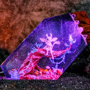 Ori and the Blind Forest Resin Lamp, Handmade Fantasy Night Light, Epoxy Diorama Game Art, Glowing Tree Spirit Decor, Gamer Gift