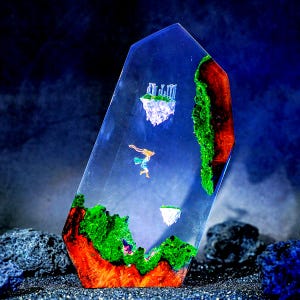 Le.gend of Zel.da Tears of the Kingdom Lamp, Link’s Sky Adventure Scene, Fantasy Epoxy Night Light, Gamer Gift,Table Lamp, Gift for Gamers