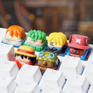 S-traw.Hat Pi.rates Tastenkappe, einteilige Tastenkappe, Anime Tastenkappe, Tastenkappe für MX Cherry Switches Mechanische Tastatur, handgemachtes Anime Geschenk