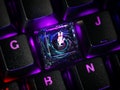 Astronaut Keycap, Blue Astronaut, Galaxy Keycap, Universe Keycap, Keycap For Cherry MX Switches Mechanical Keyboard, Handmade Gift product logo