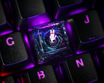 Astronaut Keycap, Blue Astronaut, Galaxy Keycap, Universe Keycap, Keycap For Cherry MX Switches Mechanical Keyboard, Handmade Gift
