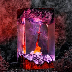 Da.rk So.uls Bonfire Night Light, Resting Place Resin Lamp, Fantasy Decor, Custom Gamer Light, Handmade Gift, gift for gamer, Boyfriend Gift