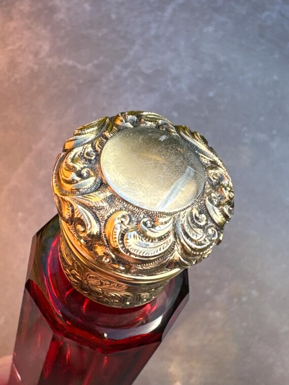 Stunning Large Victorian Ruby Red Double Ended Pe… - image 5