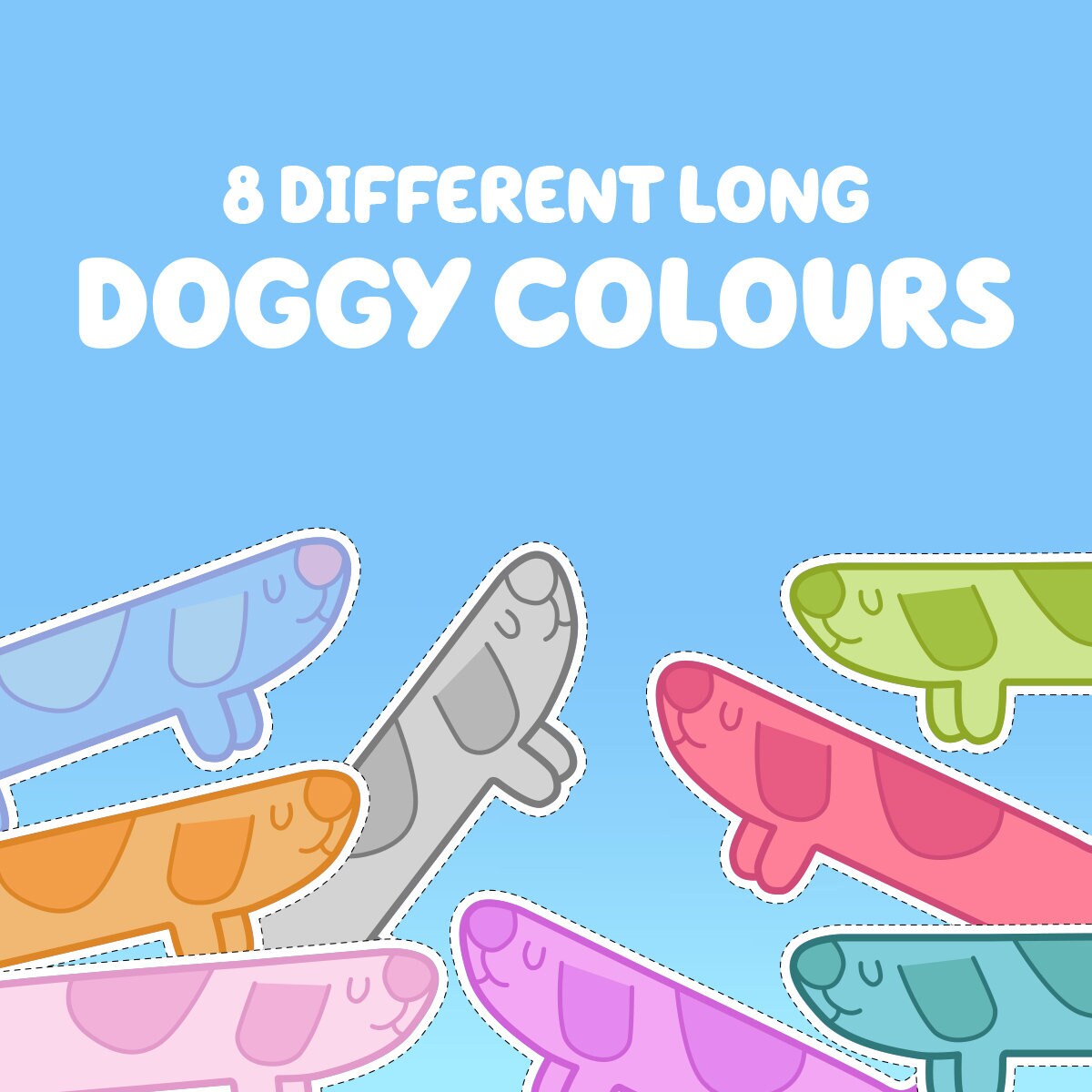 Long Dog Hide and Seek, Long Dog, Bluey, Bluey Game, Digital Files