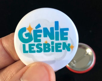 Lesbian Genius, 38mm Aluminum Badge