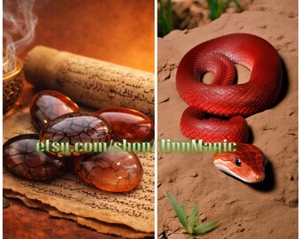 Love & Sexual Attraction, Magnetism, Beauty, Radiance, Ultimate Love, Obsession Thai Amulet, Extremely Rare Red King Cobra "Nagamani" Pearl