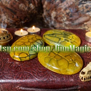 Rare Yellow King Cobra Nagamani Pearl, Magnet for Extreme Luck & Prosperity, Magical Thai Snake Stone For Wealth and Money Attraction Amulet bild 2