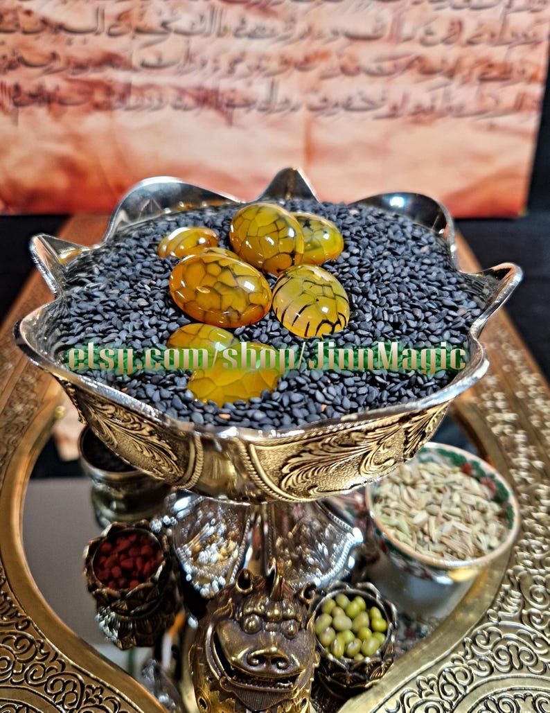Rare Yellow King Cobra Nagamani Pearl, Magnet for Extreme Luck & Prosperity, Magical Thai Snake Stone For Wealth and Money Attraction Amulet bild 3