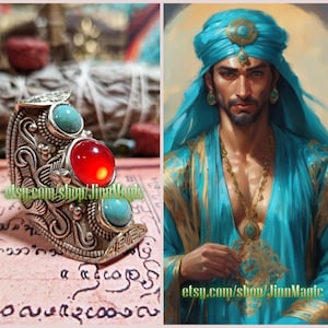 Djinn Ring of Marid King Malik Al-Zahir,  Personal Insight & Intuition, Influence Over Others, Achievement of Goals and Desires