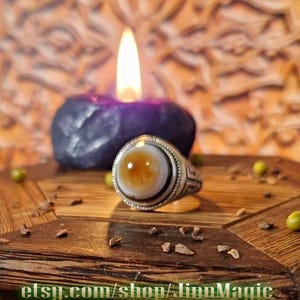 Khodamic Jinn Ring of Wealth, Money Attraction, Protection, Love  & Good Luck, Extremely Powerful Arabic Magical Amulet